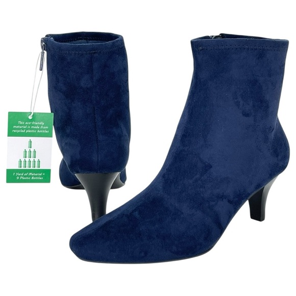 Impo Naja Midnight Blue Microsuede Womens Ankle Boots Size 6M - Picture 7 of 10